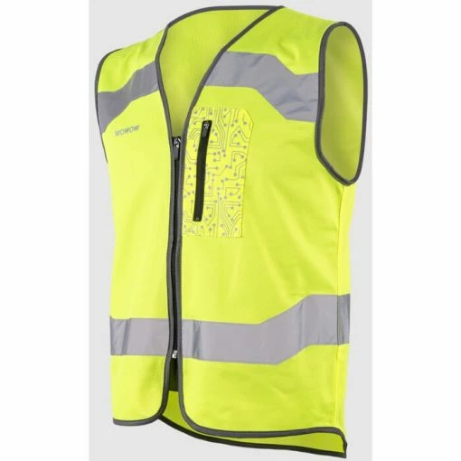Gilet Sécurité WOWOW Drone Réfléchissant Jaune -Vélos Urbains Soldes Magasin drone jacket 1 700x700 1