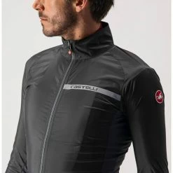Veste Manche Longue Castelli Squadra Stretch Noir 2023 -Vélos Urbains Soldes Magasin squadra stretch noir gris 4 700x700 1